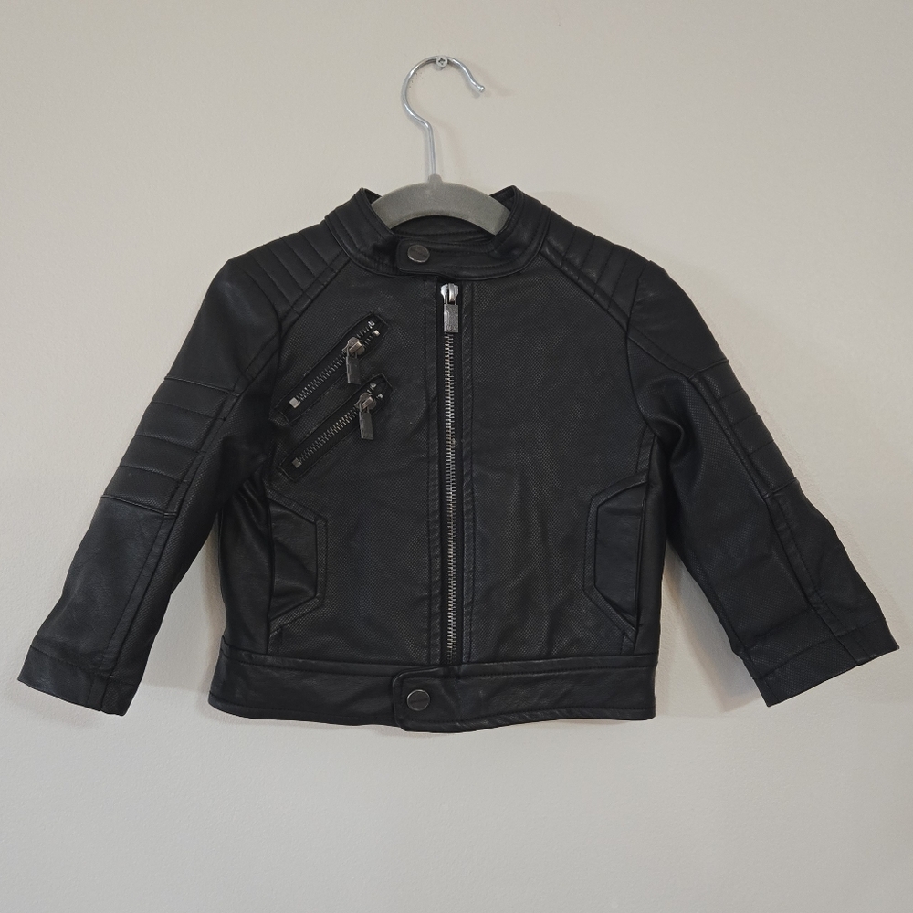 Urban Republic Baby Faux Black Leather Jacket